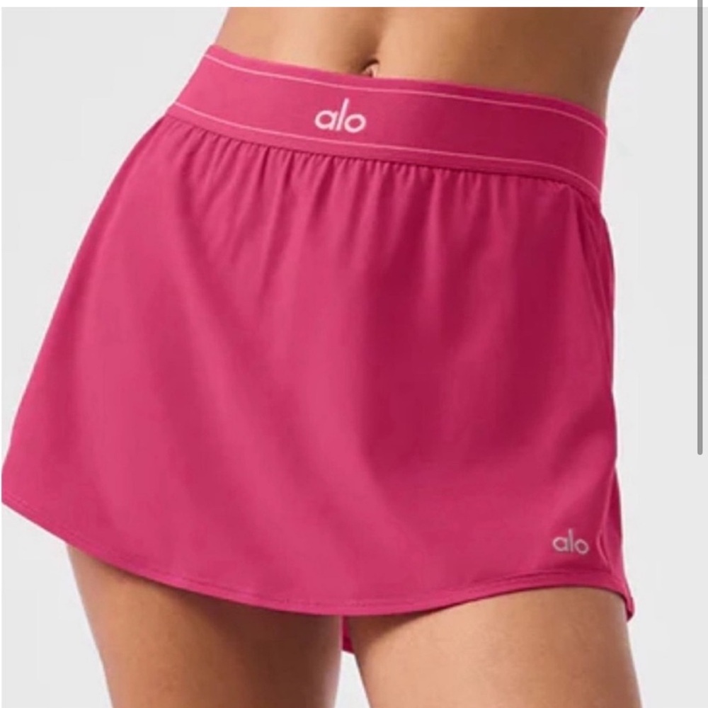 Alo Pink/fuchsia match point tennis skirt